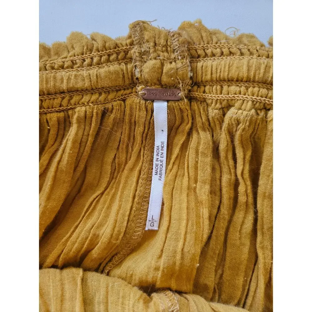 Free People Festival Crinkle Mesh Detail Mini Skirt, Size L - Picture 6 of 10
